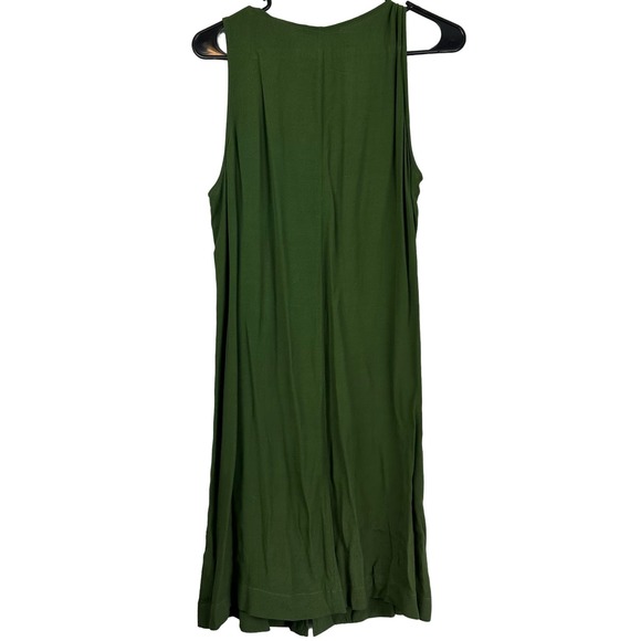 Madewell Heather Button Front Dress Green Medium - Picture 3 of 14